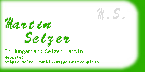 martin selzer business card